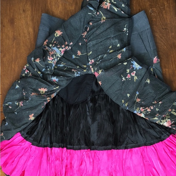 Vintage Marithe + Francois Girbaud Floral Wool Skirt - Picture 4 of 7